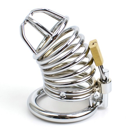 Spirala chastity belt with lock - rings in different sizes