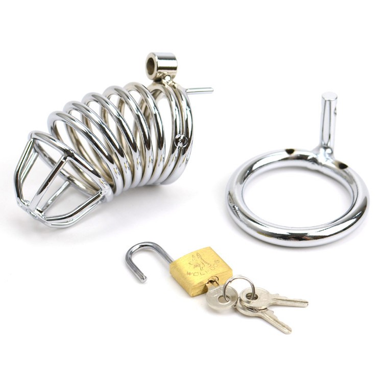 Spirala חגורת צניעות לגבר עם מנעול וטבעות בגדלים שונים