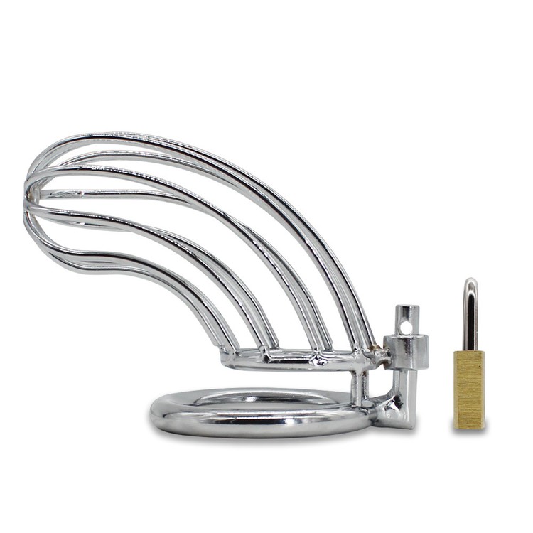 Curve חגורת צניעות לגבר עם מנעול וטבעות בגדלים שונים