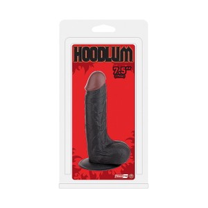 HOODLUM Realistic black dildo with testicles Total length 19 cm Thickness 4.5 cm