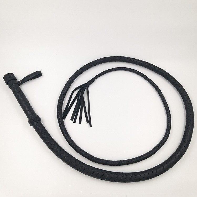 Bull whip made of extra long handmade leather, length 2.5