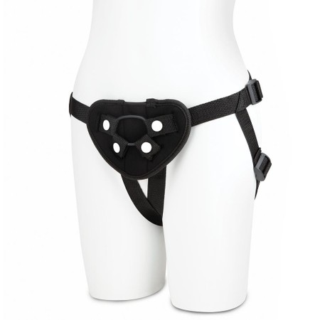 Lux Fetish Black Strapon Harness with Vibrator Pocket