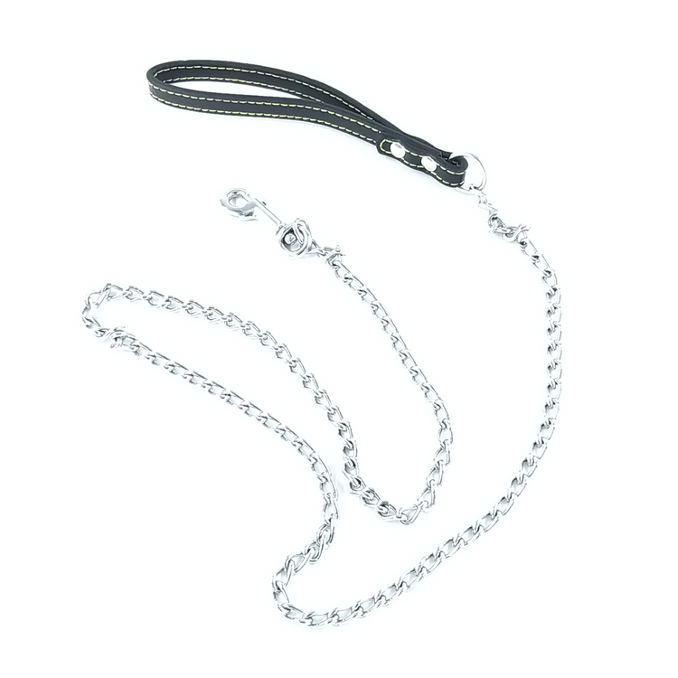 רצועה לכלבים אנושיים דקה ומקצועית עם ידית עור אורך 120 ס"מ