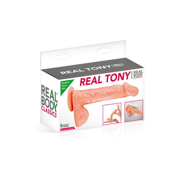 Real Tony 18 cm דילדו בינוני רך