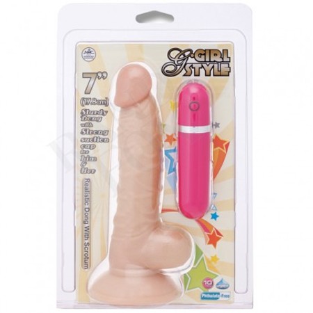 G-Girl Style Realistic Dildo 10 Cling Vibration Modes Suitable for 22 cm Thickness 4 cm Thickness NMC