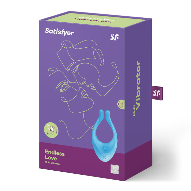 MultiFun 1 Blue Silicone Vibrator with 14 Different Ways for Couples and Personal Satisfyer