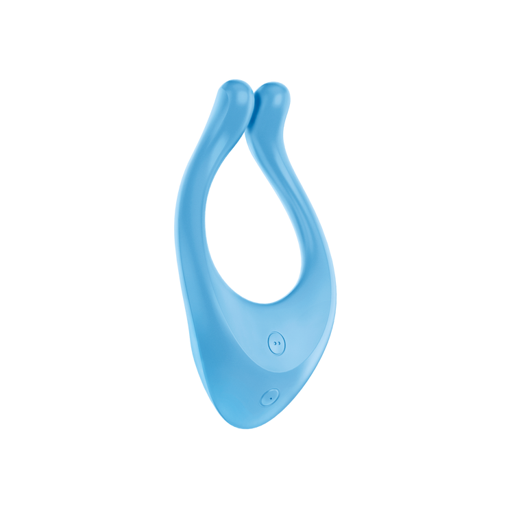 MultiFun 1 Blue Silicone Vibrator with 14 Different Ways for Couples and Personal Satisfyer