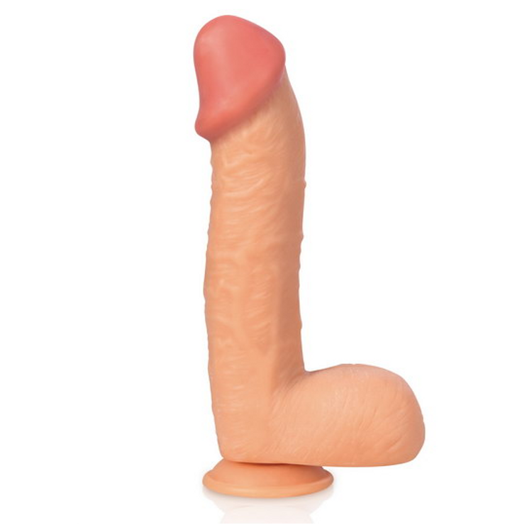 The Super של CAPTAIN RED דילדו ריאליסטי מעוקל בקצה לגירוי מוגבר אורך 30 ס"מ עובי 5.7 ס"מ