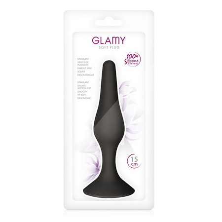Glamy L Large black silicone plug