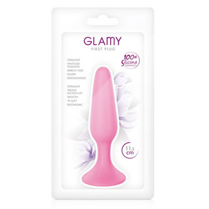 Glamy 9 cm silicone pink anal plug