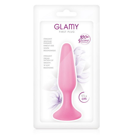 Glamy 9 cm silicone pink anal plug