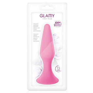 Glamy 12 cm silicone pink anal plug