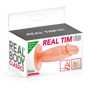 Real Body  realistic Butt Plug with a suction bottom 11 cm long