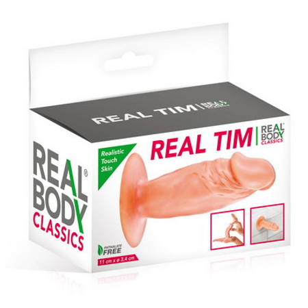 Real Body  realistic Butt Plug with a suction bottom 11 cm long