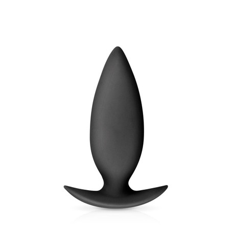 Radical Medium-small black silicone anal plug 10 cm long