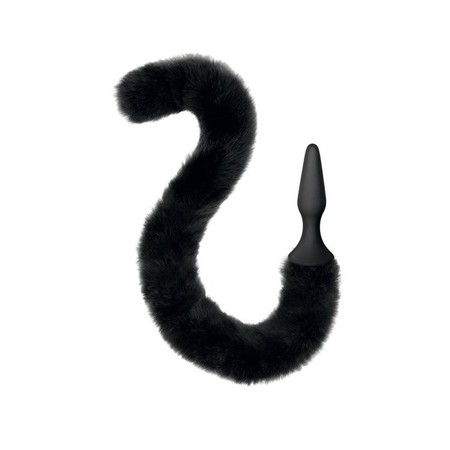 black silicone plug with a black cat tail Sweet Caress