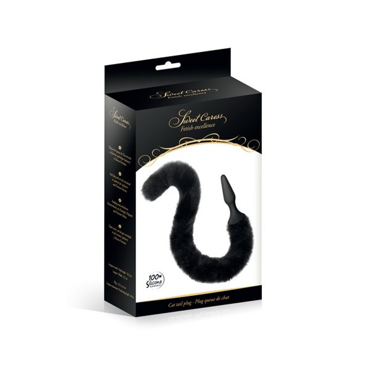 פלאג סיליקון קטן זנב חתול שחור Sweet Caress