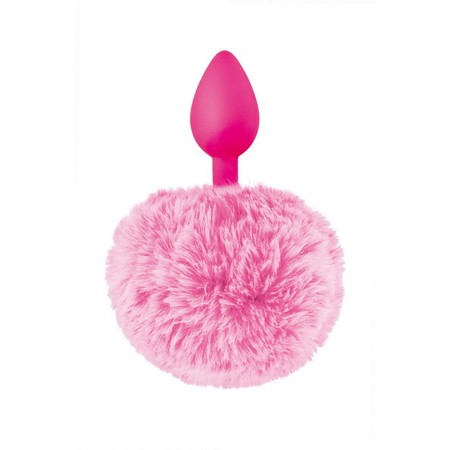 small silicone plug with light pink bunny tail Sweet Caress