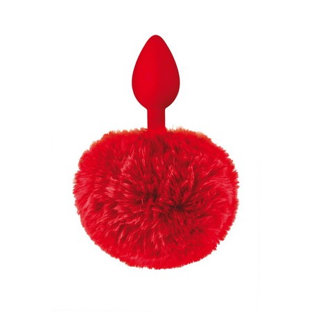 small silicone plug with red bunny tail Sweet Caress