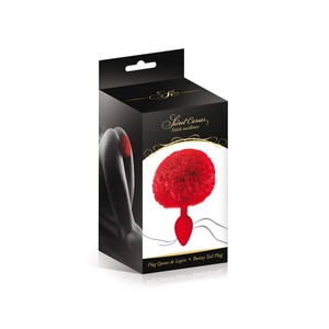 small silicone plug with red bunny tail Sweet Caress