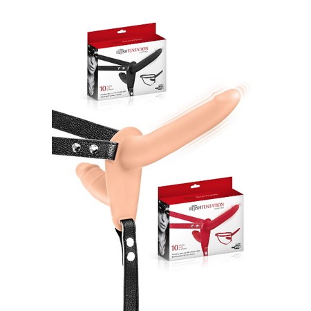 Fetish Temptation סטרפאון דילדו רוטט כפול - צבעים שונים