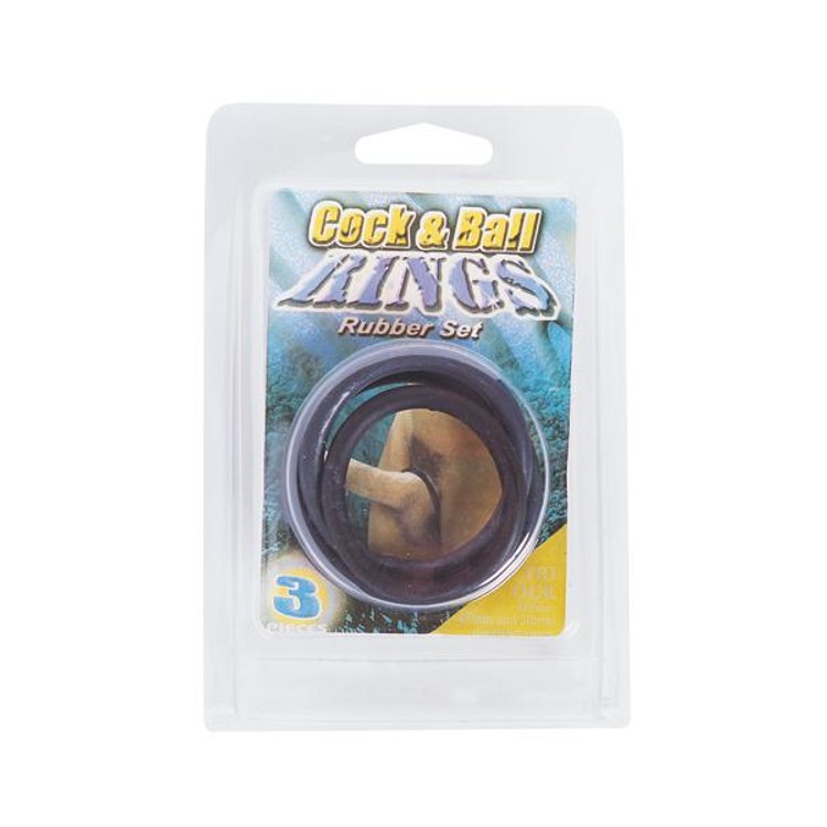 Cock&Ball Rings שלוש טבעות קוק רינג מגומי