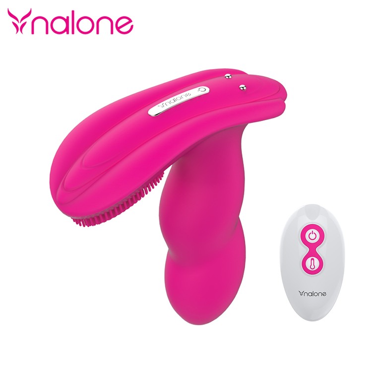 Loli - ויברטור אלחוטי רוטט ומפמפם עם שלט וסיבי סיליקון לגירוי חיצוני Nalone​