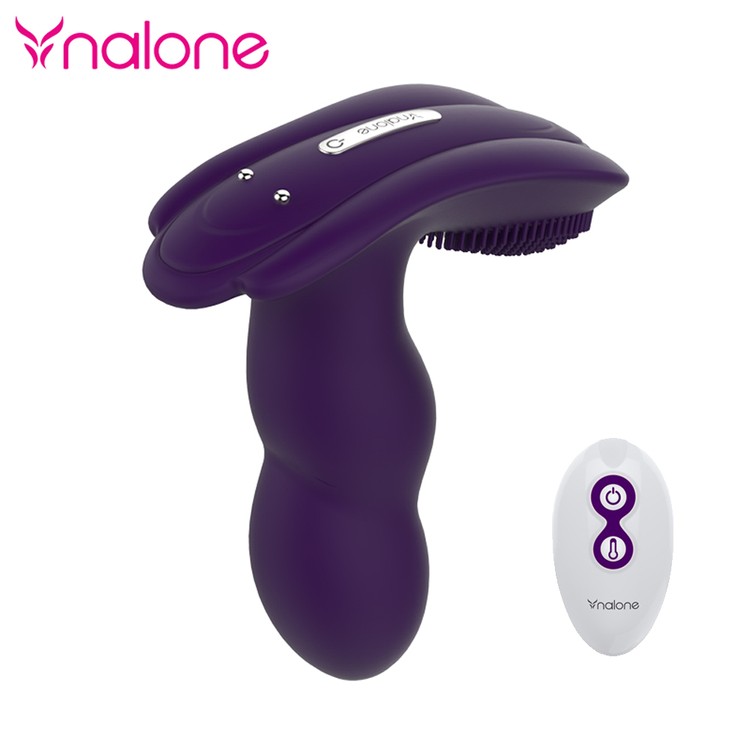 Loli - ויברטור אלחוטי רוטט ומפמפם עם שלט וסיבי סיליקון לגירוי חיצוני Nalone​
