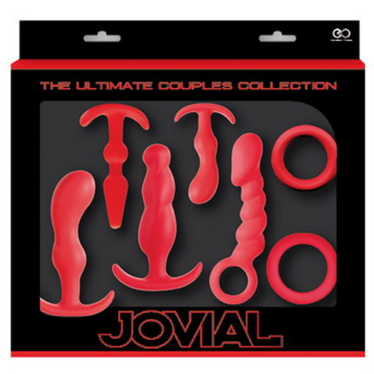 Ultimate Anal Box Kit Jovial ערכה אנאלית עם 2 קוקרינג מעסה פרוסטטה ו-4 באט פלאגים