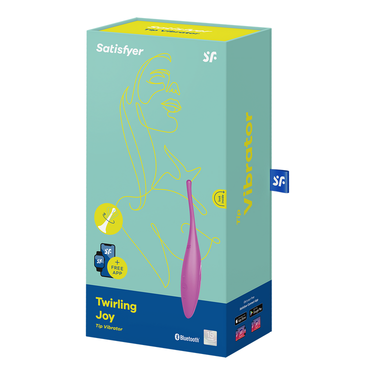 Twirling Joy ויברטור עם אפליקציה דק מאוד סגול