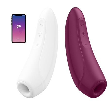 Curvy +1 air current clitoris suction vibrator controlled with an app by Satisfyer