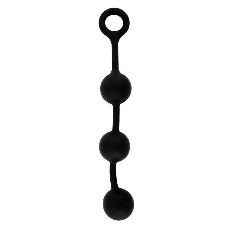 חרוזים אנאליים גדולים שחורים מסיליקון עובי 6 ס"מ