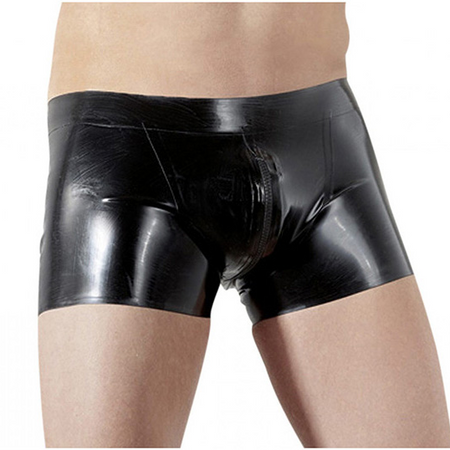 Men Fetish Boxers with Intimate Zipper