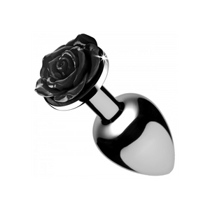 Black Rose פלאג מתכת עם קישוט פרח ורד שחור