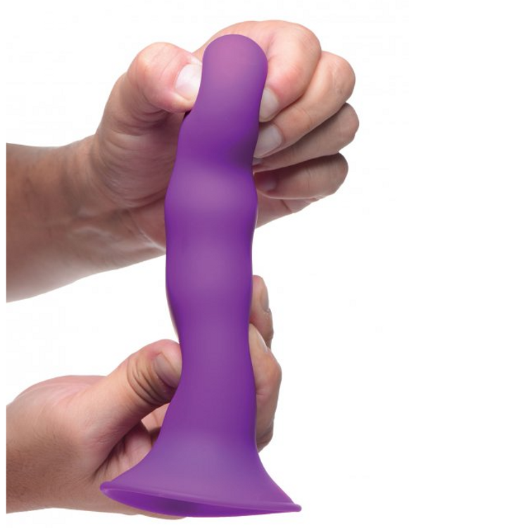 דילדו סגול רך וגמיש במיוחד 18 ס"מ