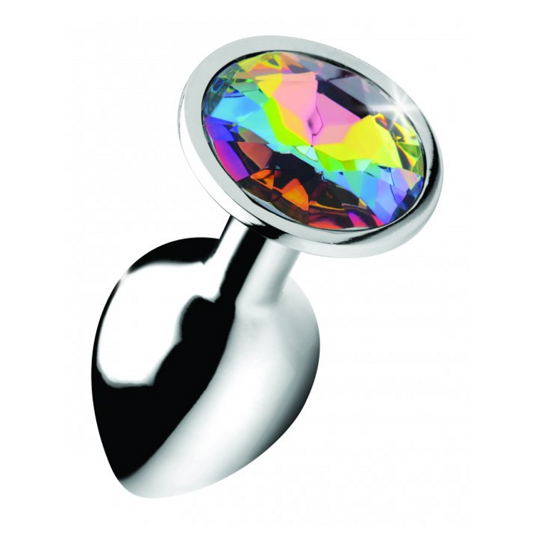 פלאג אנאלי עם יהלום בצבעי קשת