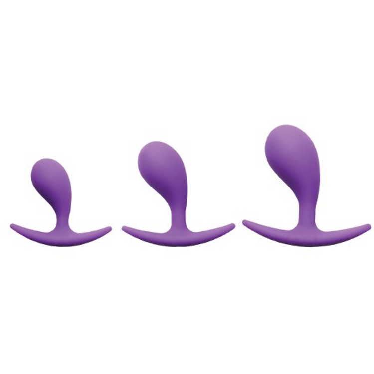 Booty Poppers ערכת פלאגים אנאליים סגולים לאימון