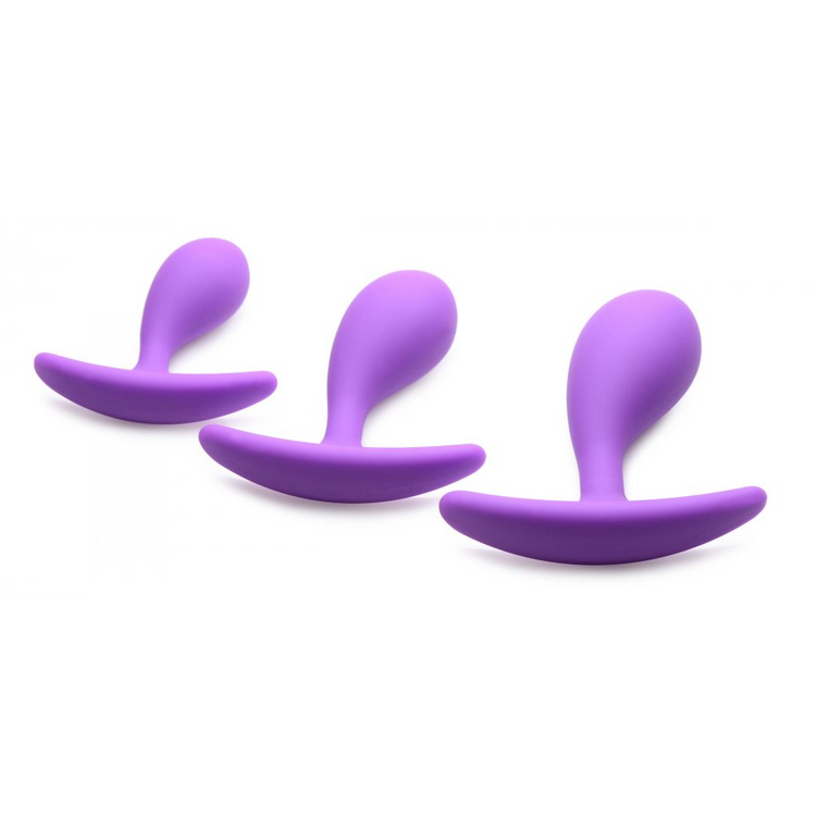 Booty Poppers ערכת פלאגים אנאליים סגולים לאימון