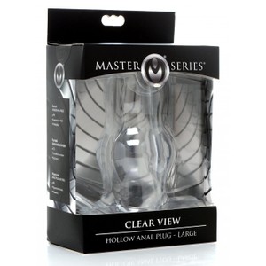 Master Series Hollow Anal Plug Clear View L