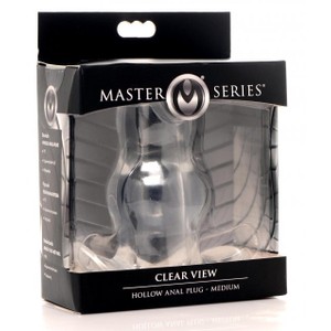 Master Series Clear View M Hollow TPE Anal Plug