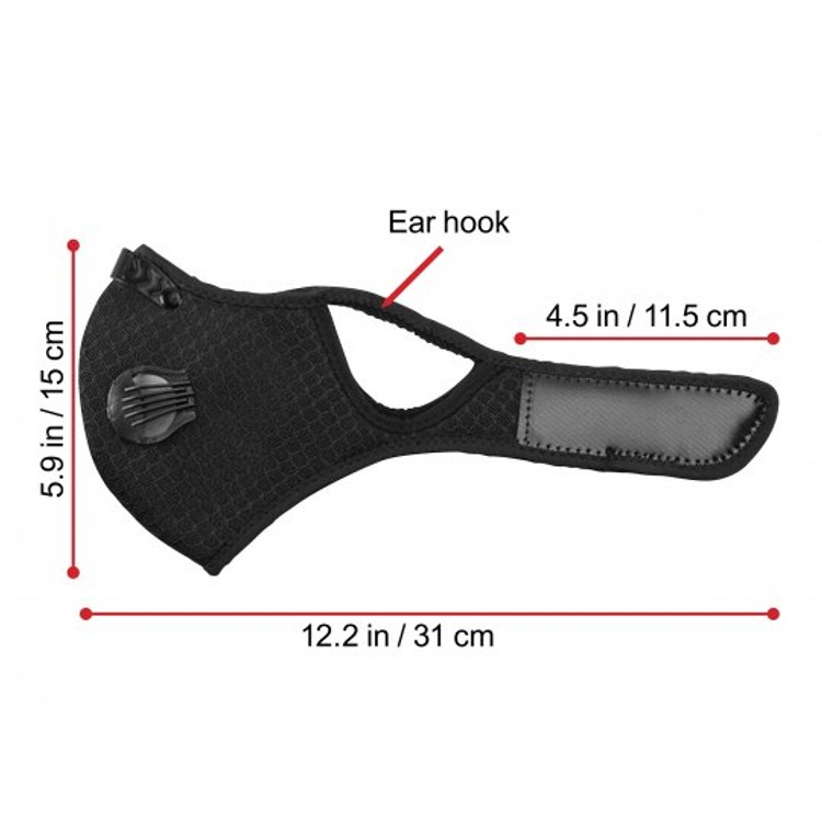 Quarantined מסיכת פה ואף קינקית עם 5 שכבות ומסנן