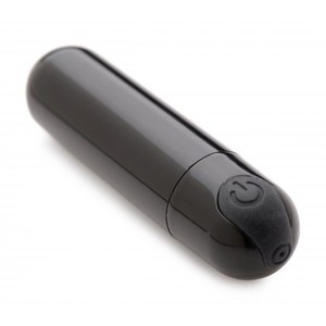 Powerful vibrating grey bullet, fits in a strapon pocket​​​