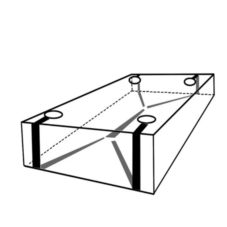 ערכת קשירה למיטה עם אזיקים בצבע אדום-שחור
