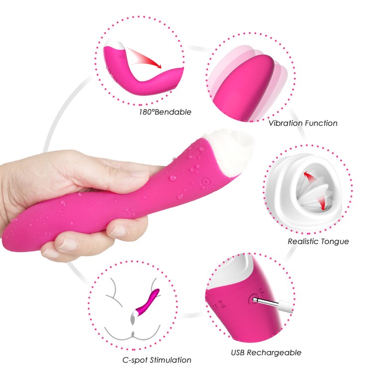 Double-Sided Licking Vibrator by ToyBox