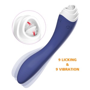 Licking Vibrator ויברטור לשימוש כפול עם לשון מלקקת