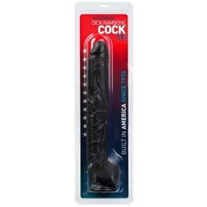 Dick Rambone Cock דילדו ריאליסטי ענק PVC שחור אורך 34 ס"מ עובי 6 ס"מ Doc Johnson
