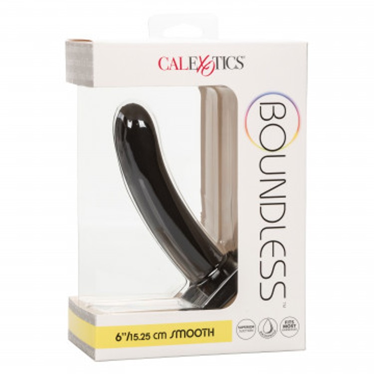 Boundless Smooth דילדו סיליקון שחור חלק 15.2 ס"מ של CalExotics