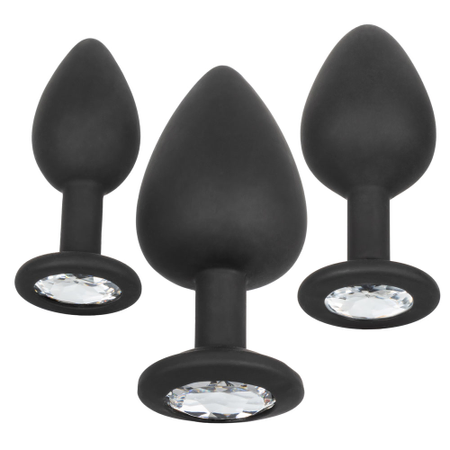 CalExotics Black Gem Butt Plug Set