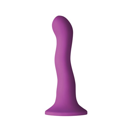 Curvy Purple Silicone Dildo 7.5 Inch