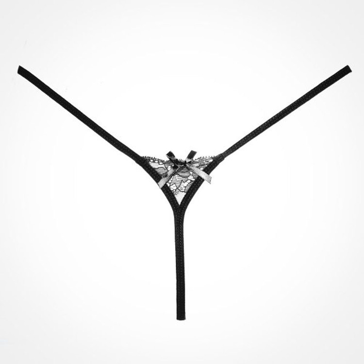 Allure Pixie חוטיני שחור עם תחרה